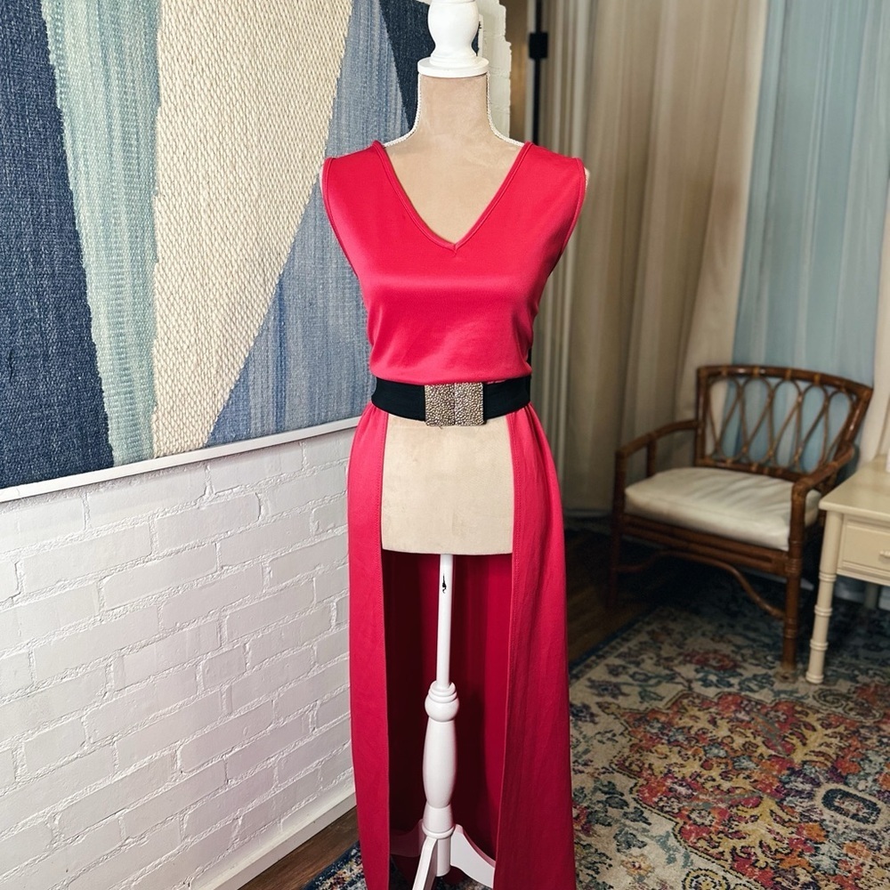 Arabella Pink Tank Dress with Front Opening